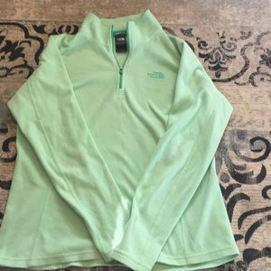 Mint green the north face sweater